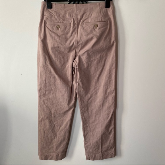 High-Waisted Button-Front Pants - Pink - Picture 6 of 6